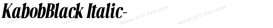 KabobBlack Italic字体转换